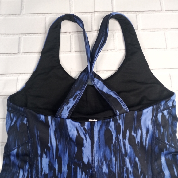 LULULEMON KANTO CATCH ME TANK TOP PAINTED ANIMAL BLUE SIZE 6. - Picture 5 of 13